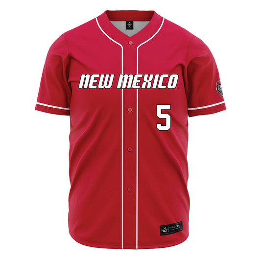 New Mexico - NCAA Baseball : Shane Miller - Red Jersey-0