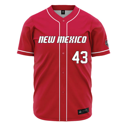 New Mexico - NCAA Baseball : Gene Trujillo - Red Jersey-0