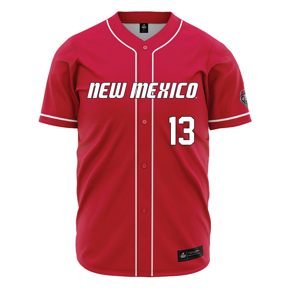 New Mexico - NCAA Baseball : Matthew Romero - Red Jersey-0
