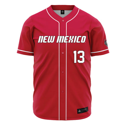 New Mexico - NCAA Baseball : Matthew Romero - Red Jersey-0