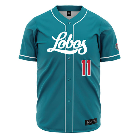 New Mexico - NCAA Baseball : Matthew Cornelius - Blue Jersey-0