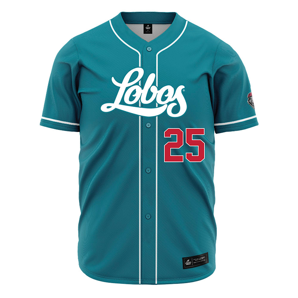 New Mexico - NCAA Baseball : Luke Wiseman - Blue Jersey-0
