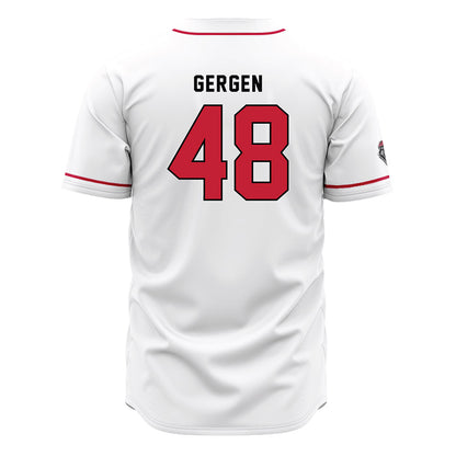 New Mexico - NCAA Baseball : Jacob Gergen - White Jersey-1