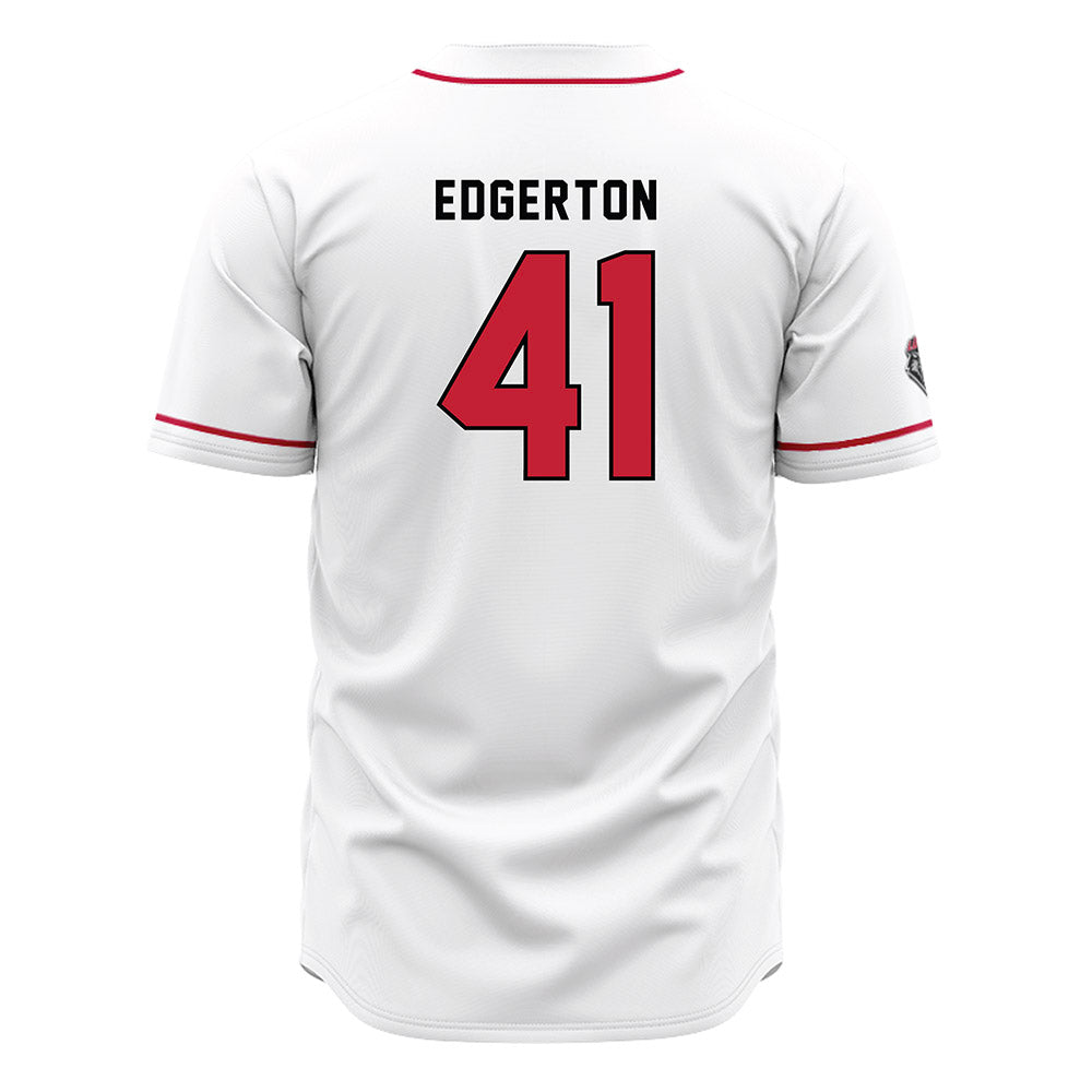 New Mexico - NCAA Baseball : Seth Edgerton - White Jersey-1