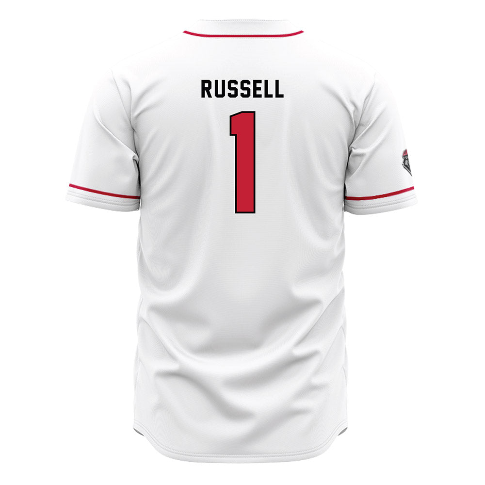 New Mexico - NCAA Baseball : Tristan Russell - White Jersey-1