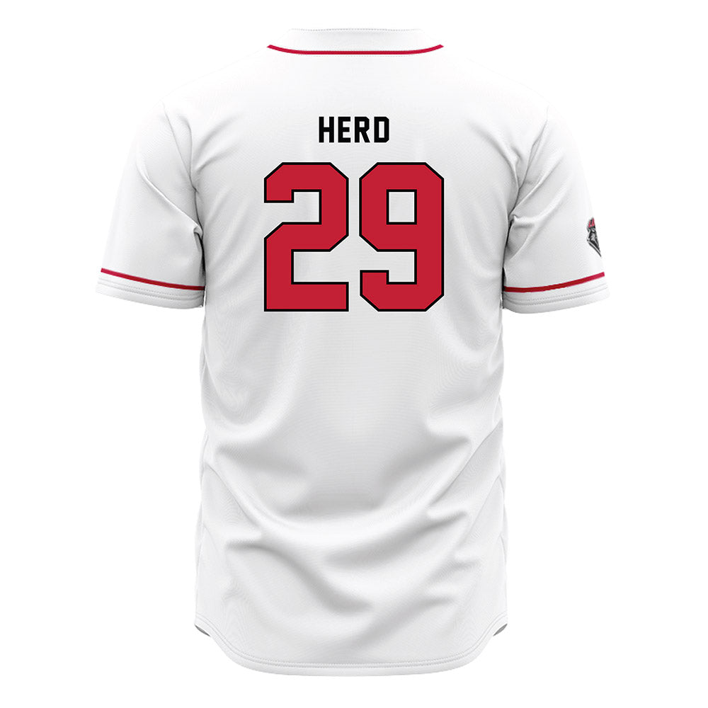 New Mexico - NCAA Baseball : Caleb Herd - White Jersey-1