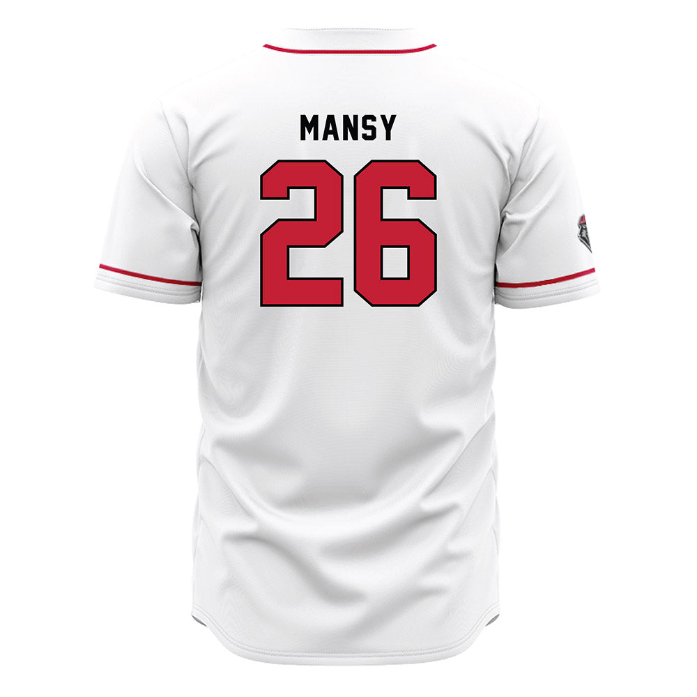 New Mexico - NCAA Baseball : Luke Mansy - White Jersey-1