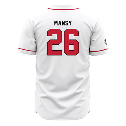 New Mexico - NCAA Baseball : Luke Mansy - White Jersey-1