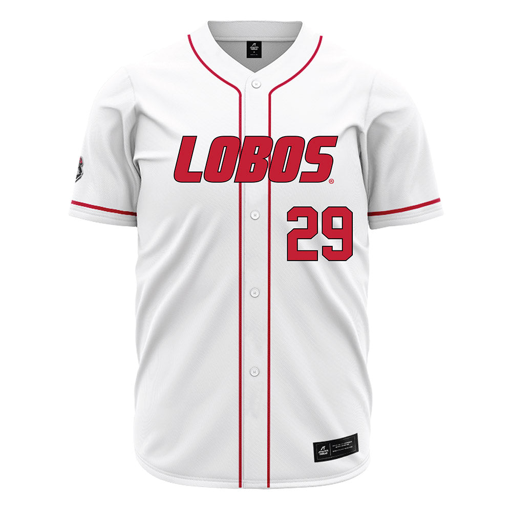 New Mexico - NCAA Baseball : Caleb Herd - White Jersey-0