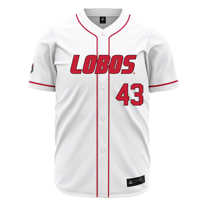 New Mexico - NCAA Baseball : Gene Trujillo - White Jersey-0