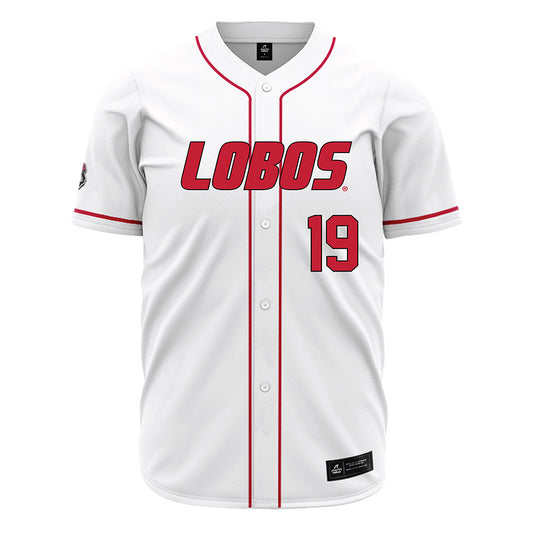 New Mexico - NCAA Baseball : Logan Barnett - White Jersey-0