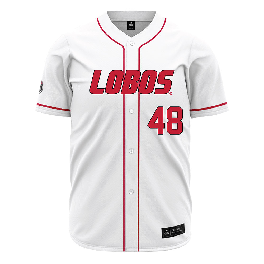 New Mexico - NCAA Baseball : Jacob Gergen - White Jersey-0