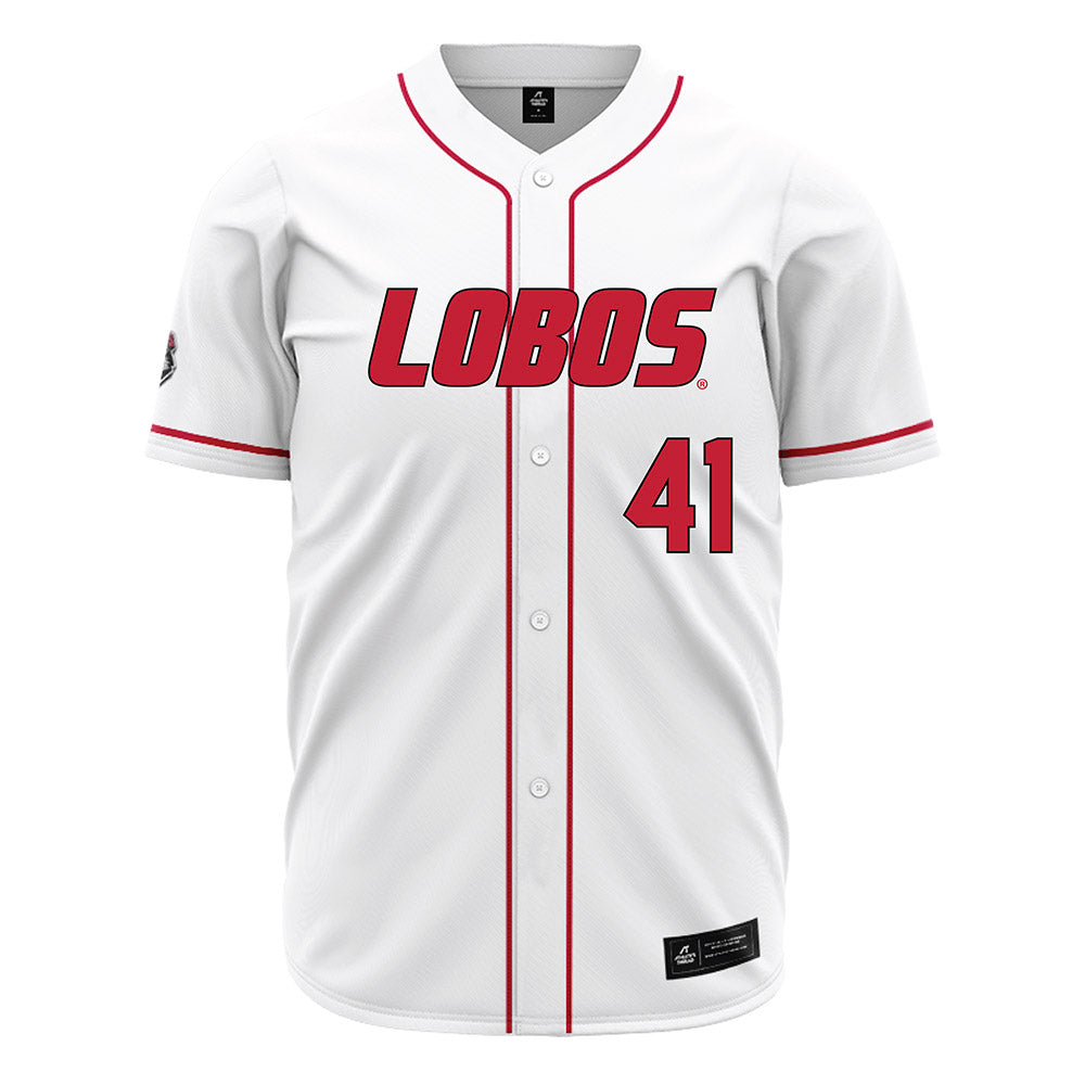New Mexico - NCAA Baseball : Seth Edgerton - White Jersey-0