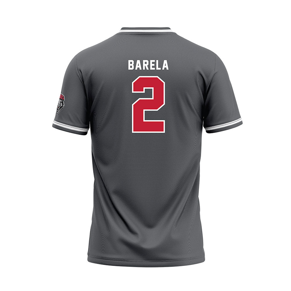 New Mexico - NCAA Softball : Caprice Barela - Dark Grey Baseball Jersey-1
