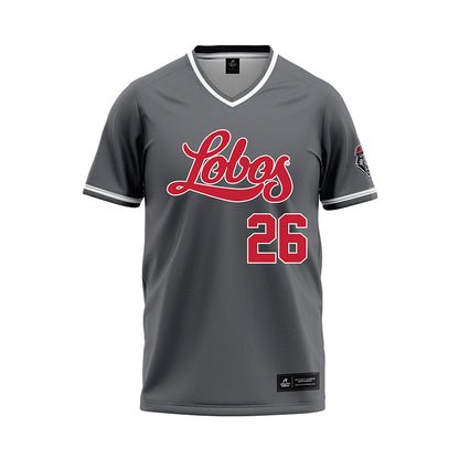 New Mexico - NCAA Softball : Jasmyn Lloyd - Dark Grey Baseball Jersey-0