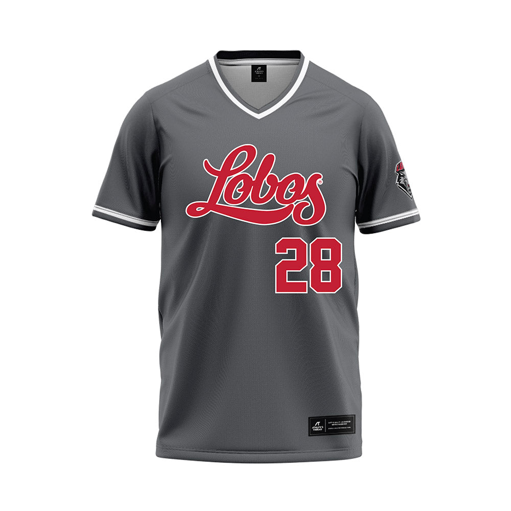 New Mexico - NCAA Softball : Jessica Deleon - Dark Grey Baseball Jersey-0