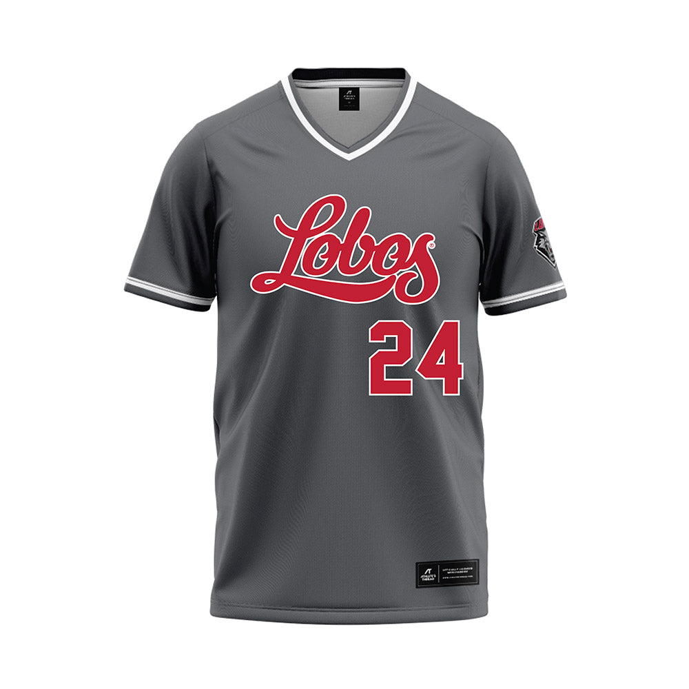New Mexico - NCAA Softball : Georgia Heathcock - Dark Grey Baseball Jersey-0