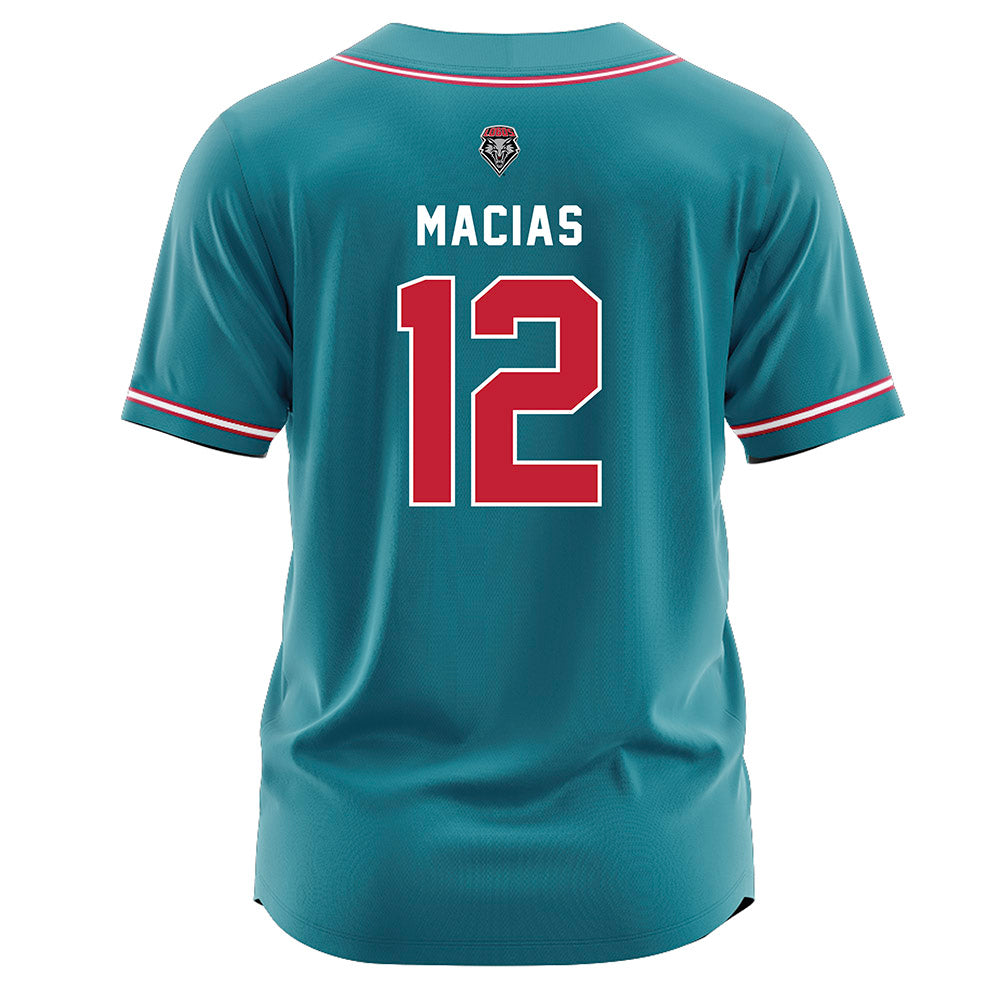 New Mexico - NCAA Softball : Melanie Macias - Teal Jersey-1