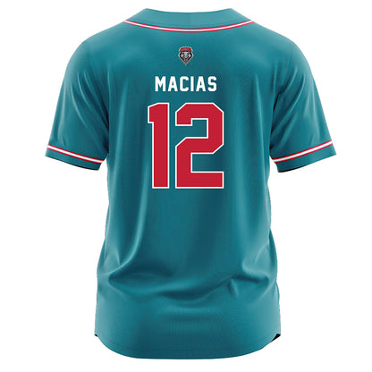 New Mexico - NCAA Softball : Melanie Macias - Teal Jersey-1