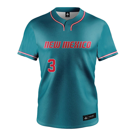 New Mexico - NCAA Softball : Caitlin Benningfield - Teal Jersey-0