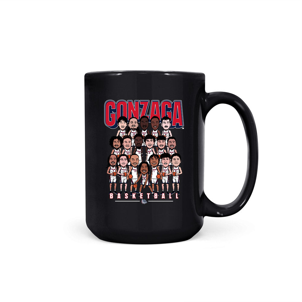 Gonzaga - NCAA Men's Basketball : - Team Caricature Coffee Mug-0