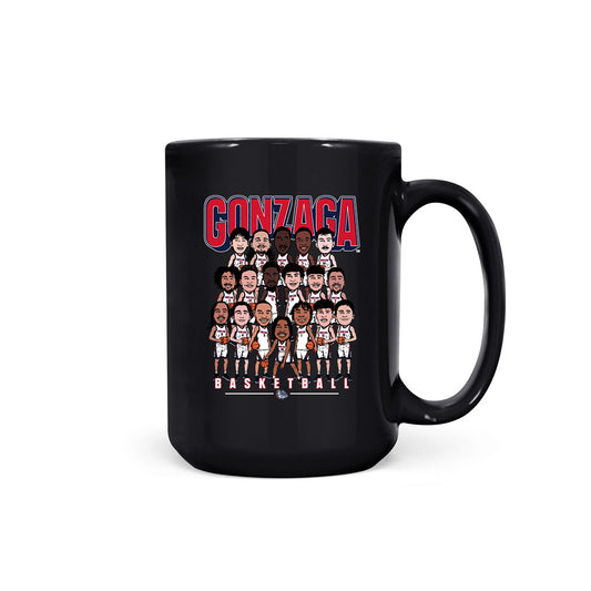 Gonzaga - NCAA Men's Basketball : - Team Caricature Coffee Mug-0
