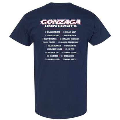 Gonzaga - NCAA Men's Basketball : - Roster Shirt T-Shirt-1