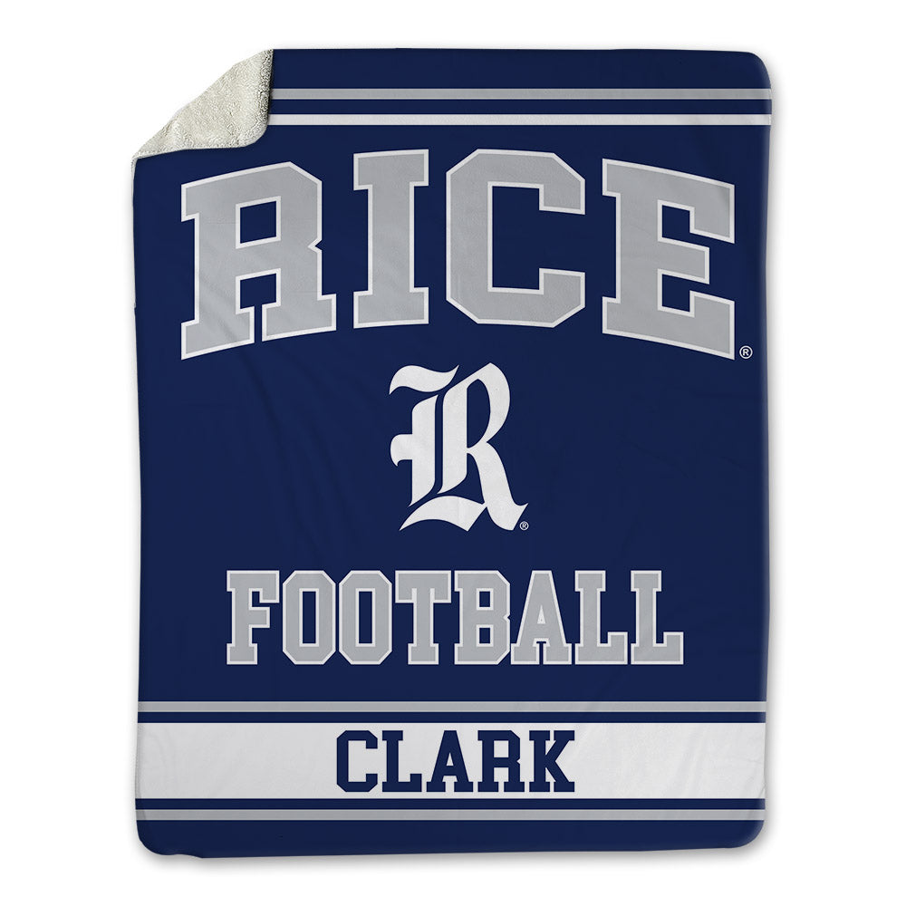 Rice - NCAA Football : Jordan Clark - Blanket-0