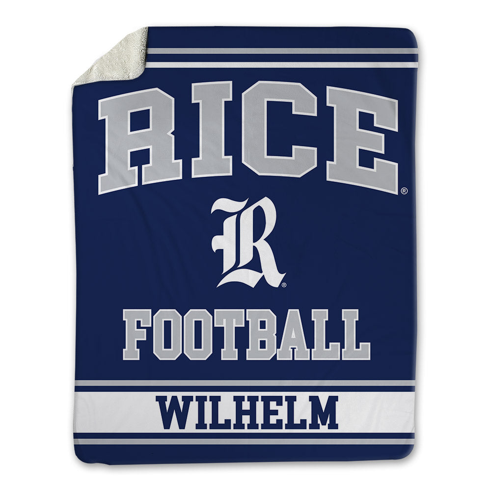 Rice - NCAA Football : Ayden Wilhelm - Blanket-0