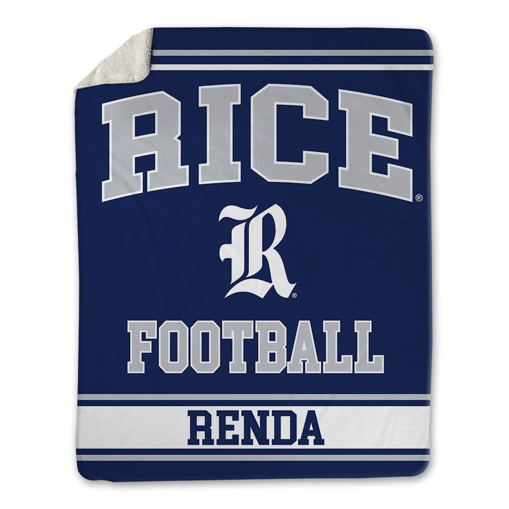 Rice - NCAA Football : Jake Renda - Blanket-0