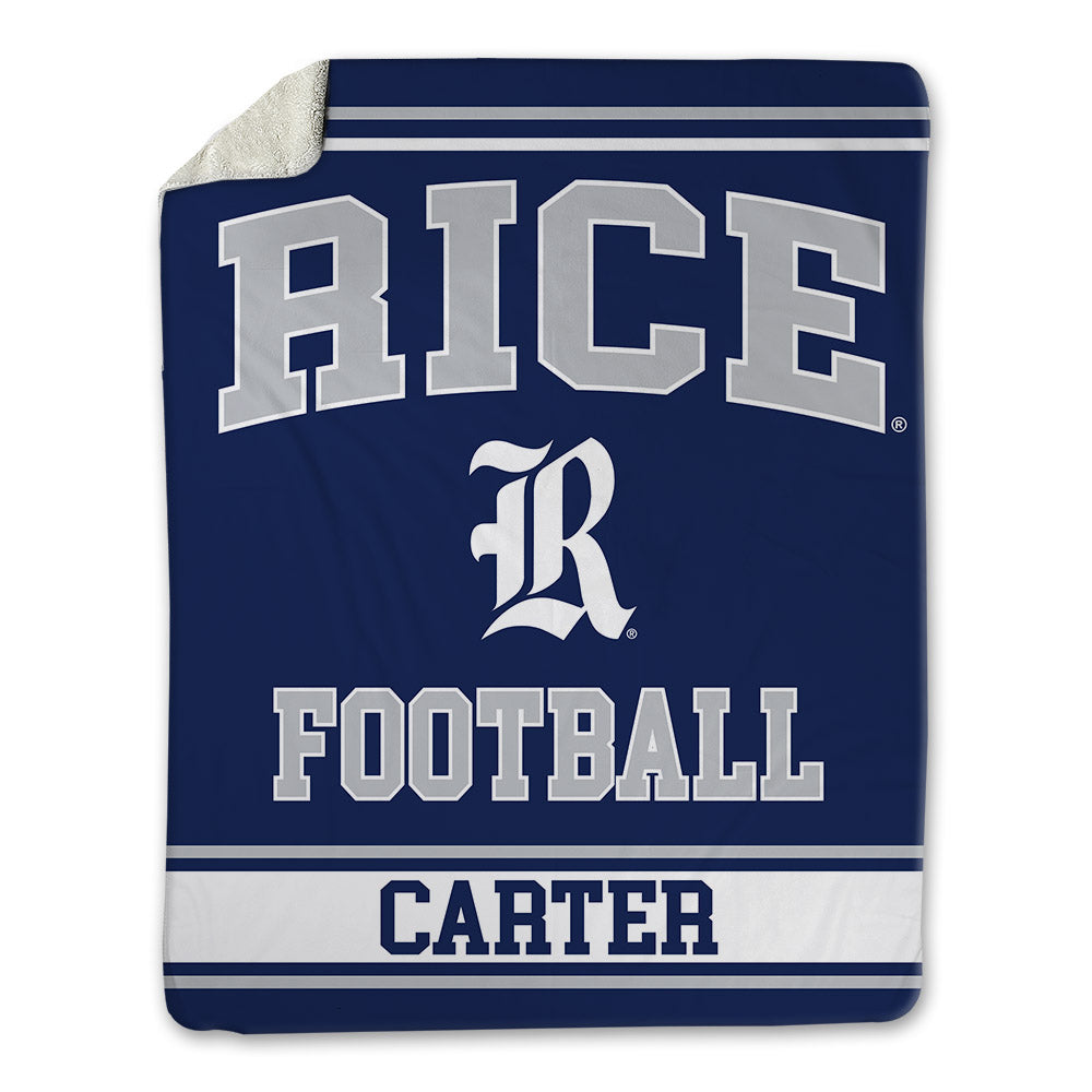Rice - NCAA Football : Owen Carter - Blanket-0