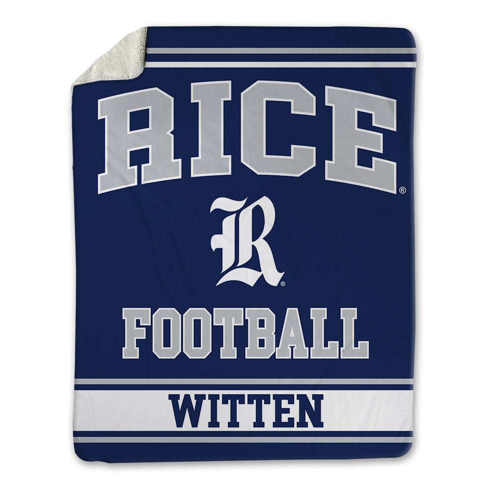 Rice - NCAA Football : CJ Witten - Blanket-0