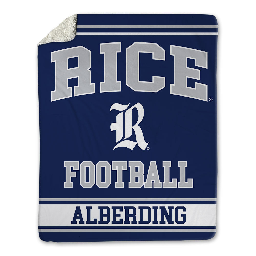 Rice - NCAA Football : Colter Alberding - Blanket-0