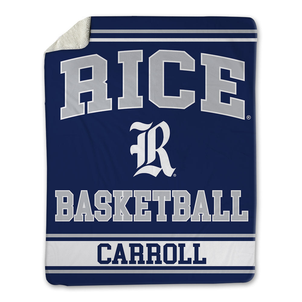 Rice - NCAA Men's Basketball : Cam Carroll - Blanket-0