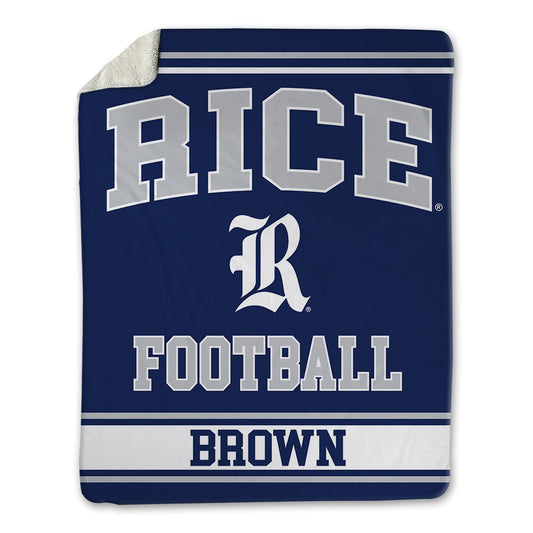 Rice - NCAA Football : Jacurri Brown - Blanket-0