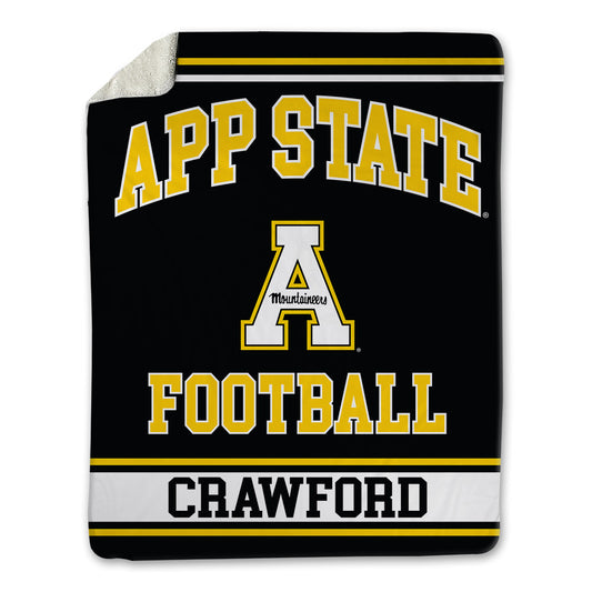 App State - NCAA Football : Kelvin Crawford - Blanket-0