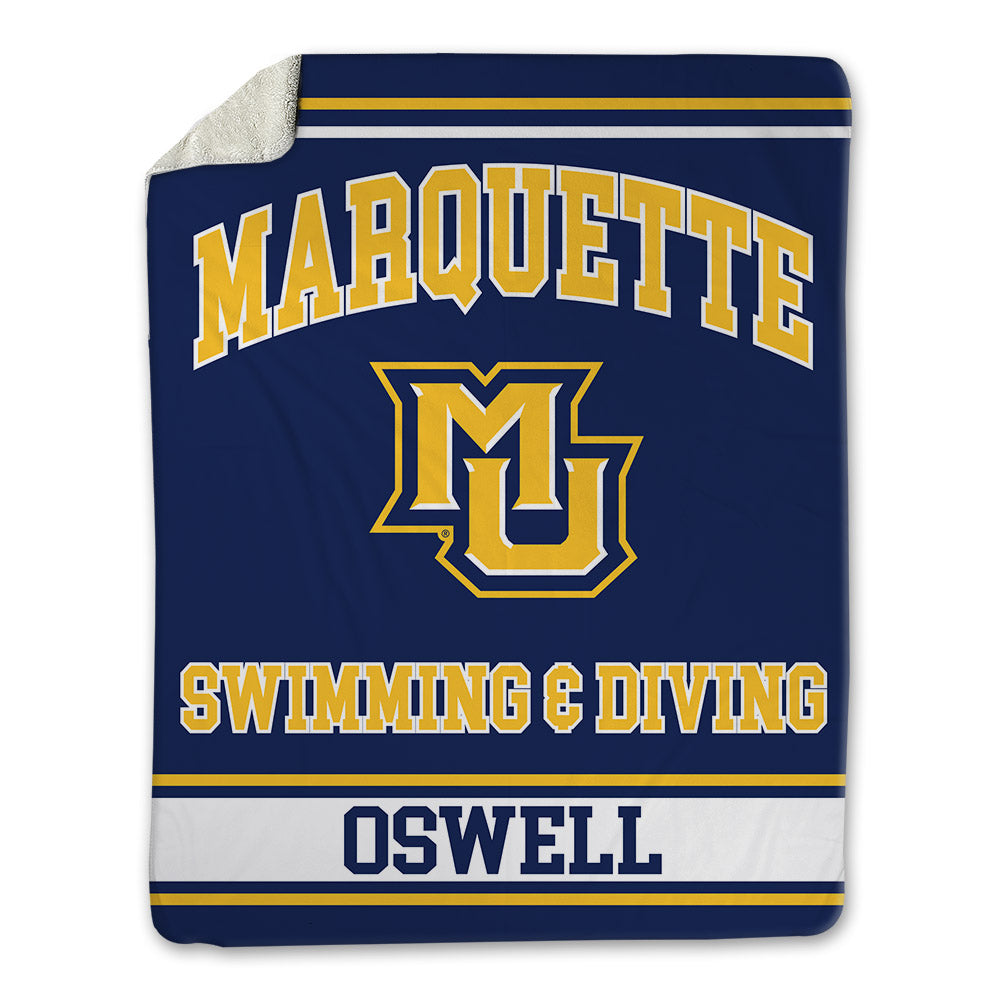 Marquette - NCAA Women's Swimming & Diving : Alison Oswell - Blanket-0
