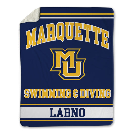 Marquette - NCAA Women's Swimming & Diving : Amelia Labno - Blanket-0