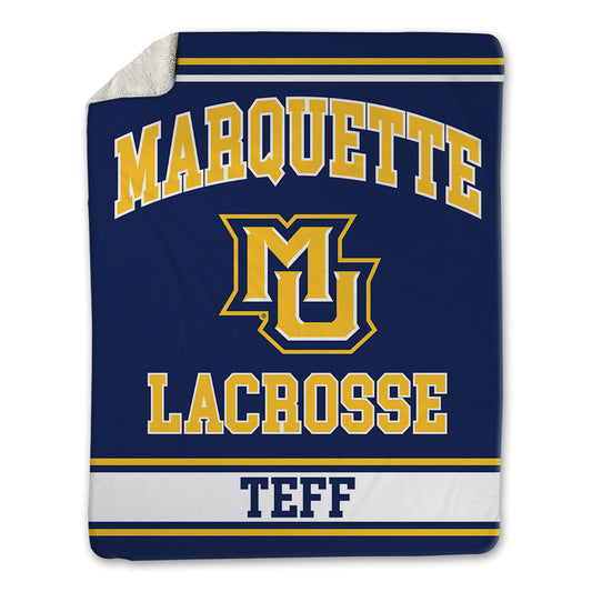 Marquette - NCAA Men's Lacrosse : Troy Teff - Blanket-0