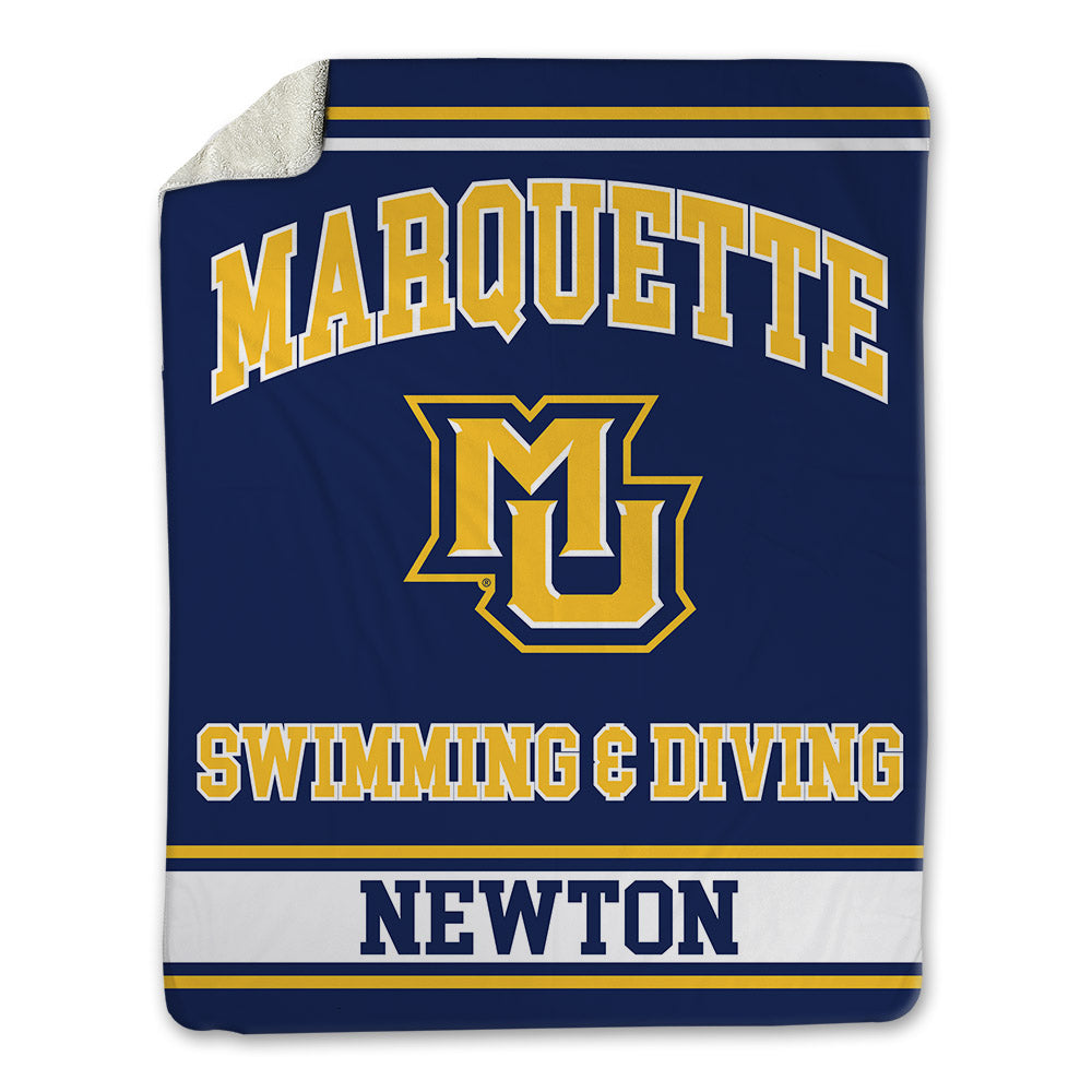 Marquette - NCAA Women's Swimming & Diving : Nina Newton - Blanket-0