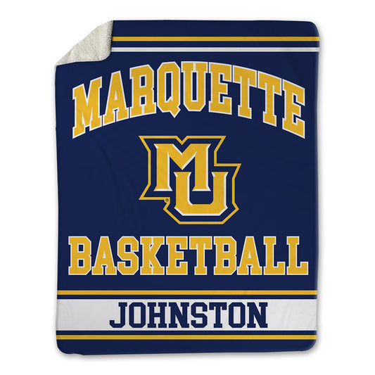 Marquette - NCAA Men's Basketball : Ethan Johnston - Blanket-0