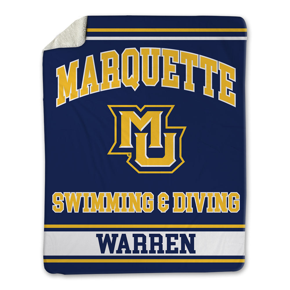 Marquette - NCAA Women's Swimming & Diving : Finley Warren - Blanket-0