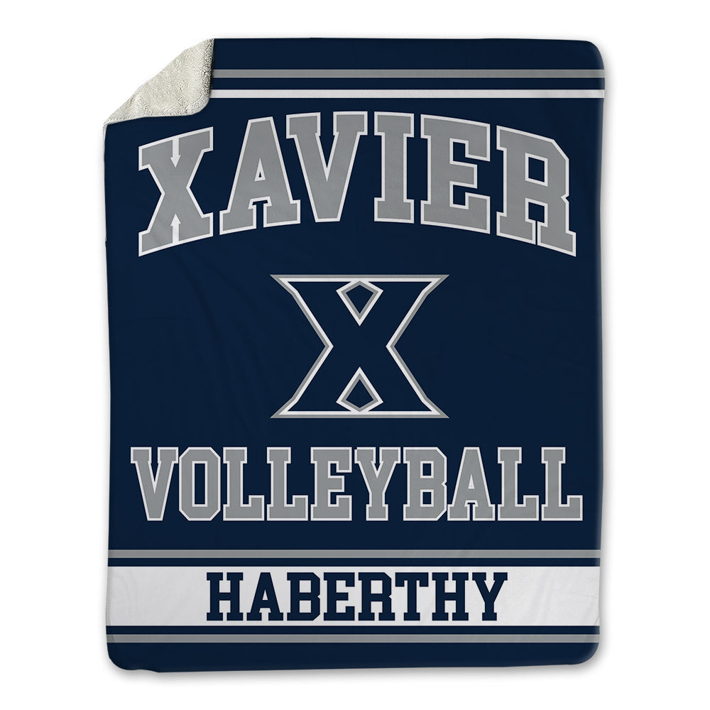 Xavier - NCAA Women's Volleyball : Addie Haberthy - Blanket-0