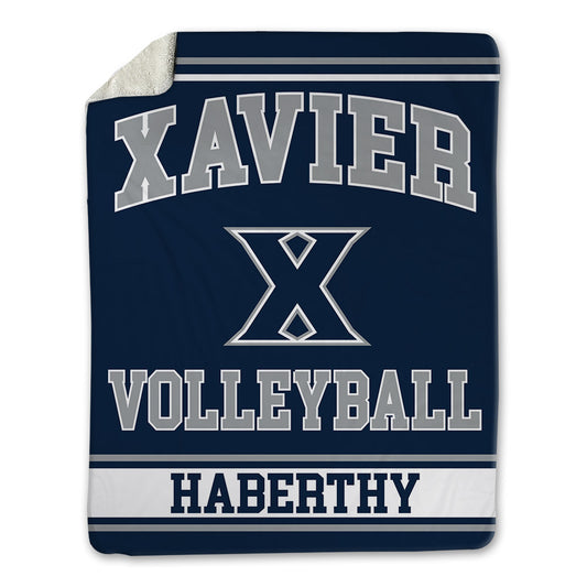 Xavier - NCAA Women's Volleyball : Addie Haberthy - Blanket-0