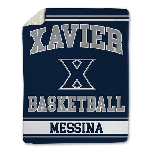 Xavier - NCAA Men's Basketball : Malik Messina - Blanket-0