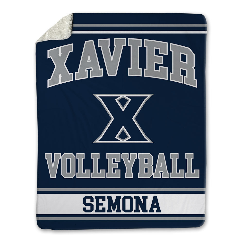 Xavier - NCAA Women's Volleyball : Gabby Semona - Blanket-0