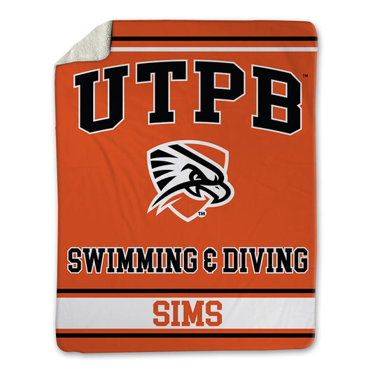 UTPB - NCAA Women's Swimming & Diving : Rachel Sims - Blanket-0