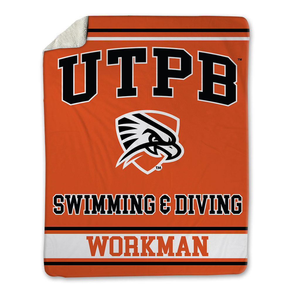 UTPB - NCAA Men's Swimming & Diving : George Workman - Blanket-0