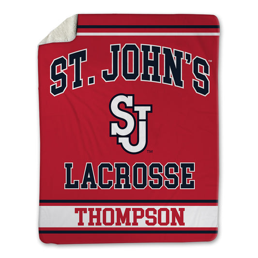 St. Johns - NCAA Men's Lacrosse : Jackson Thompson - Blanket-0