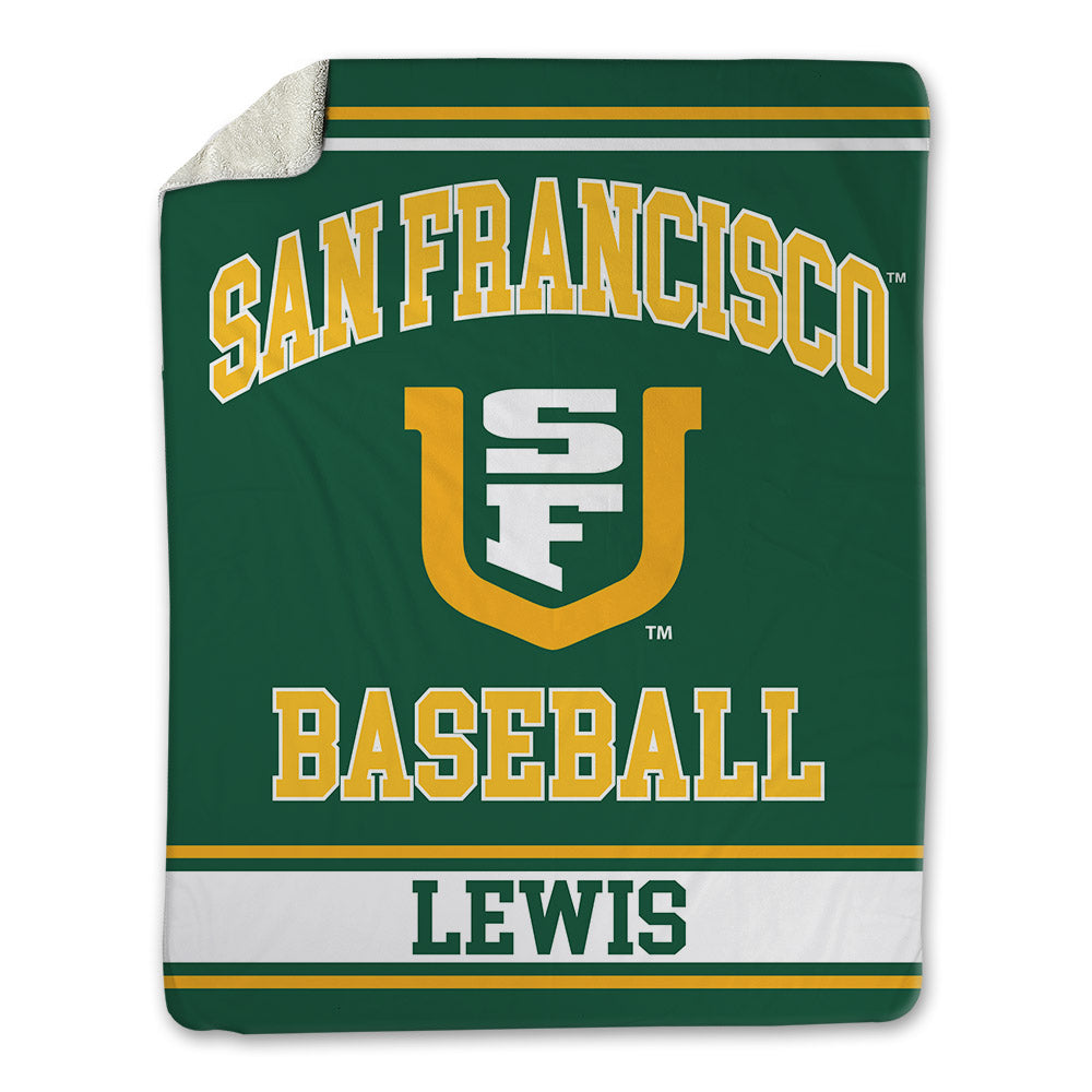 USFCA - NCAA Baseball : Jordan Lewis - Blanket-0